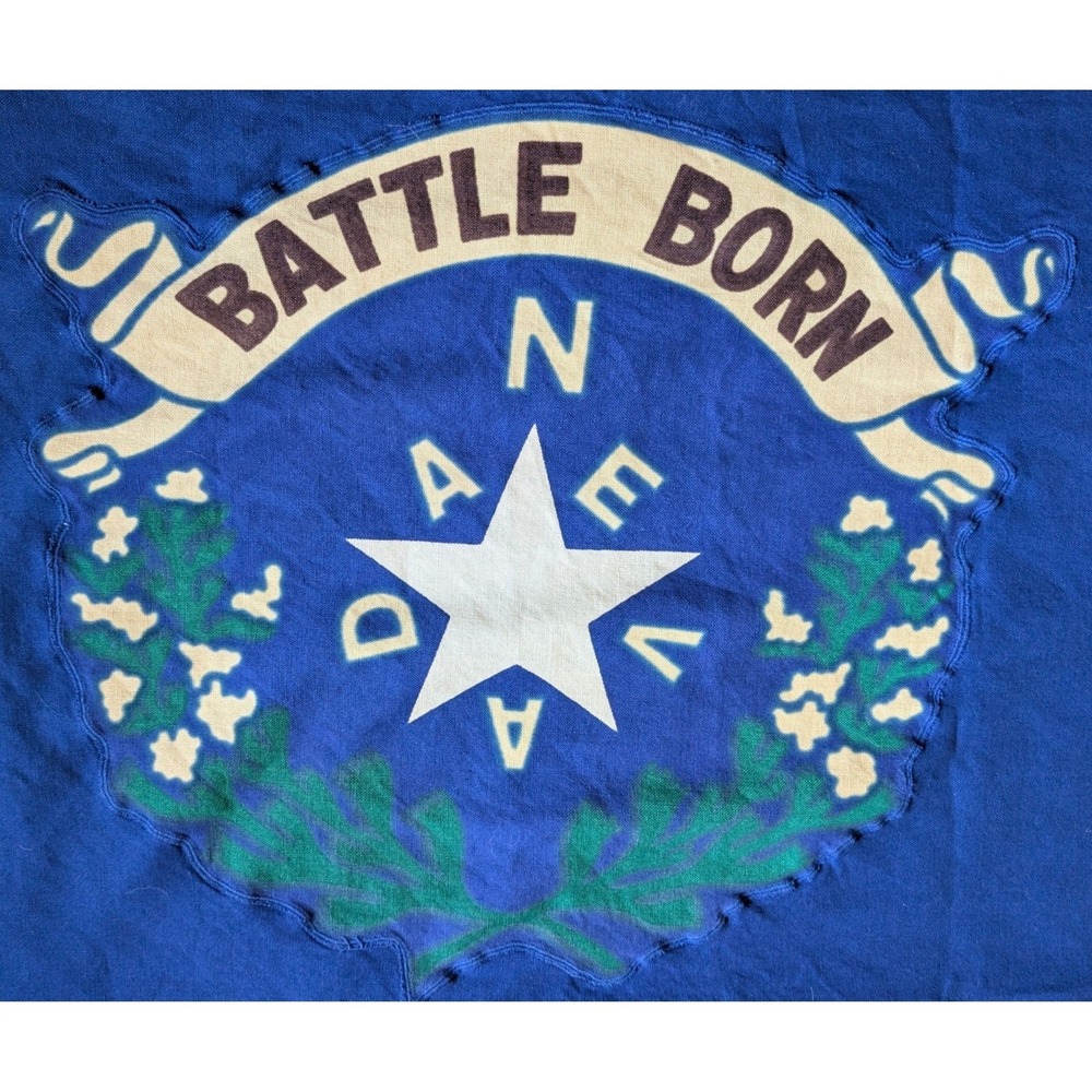 Vintage Nevada State Flag Battle Born 4x6 Cotton Ajax Paramount San Francisco - Picture 2 of 8